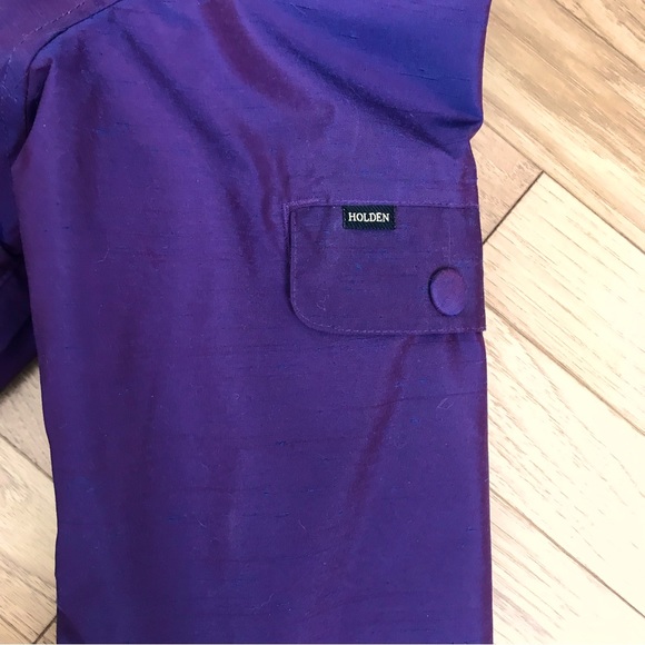 Large Snowboard jacket insulated purple Holden with snow skirt pit zips - Picture 4 of 16